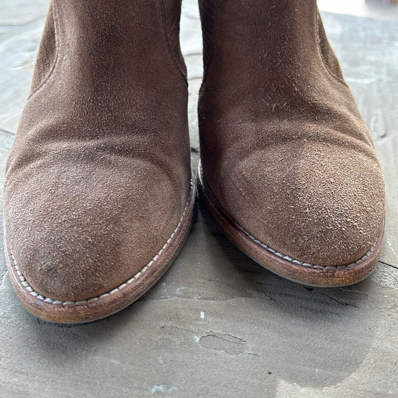 Aquatalia Italian Champagne Tan Suede Ankle Boots - Women’s size 40 or US 9 - Picture 9 of 13